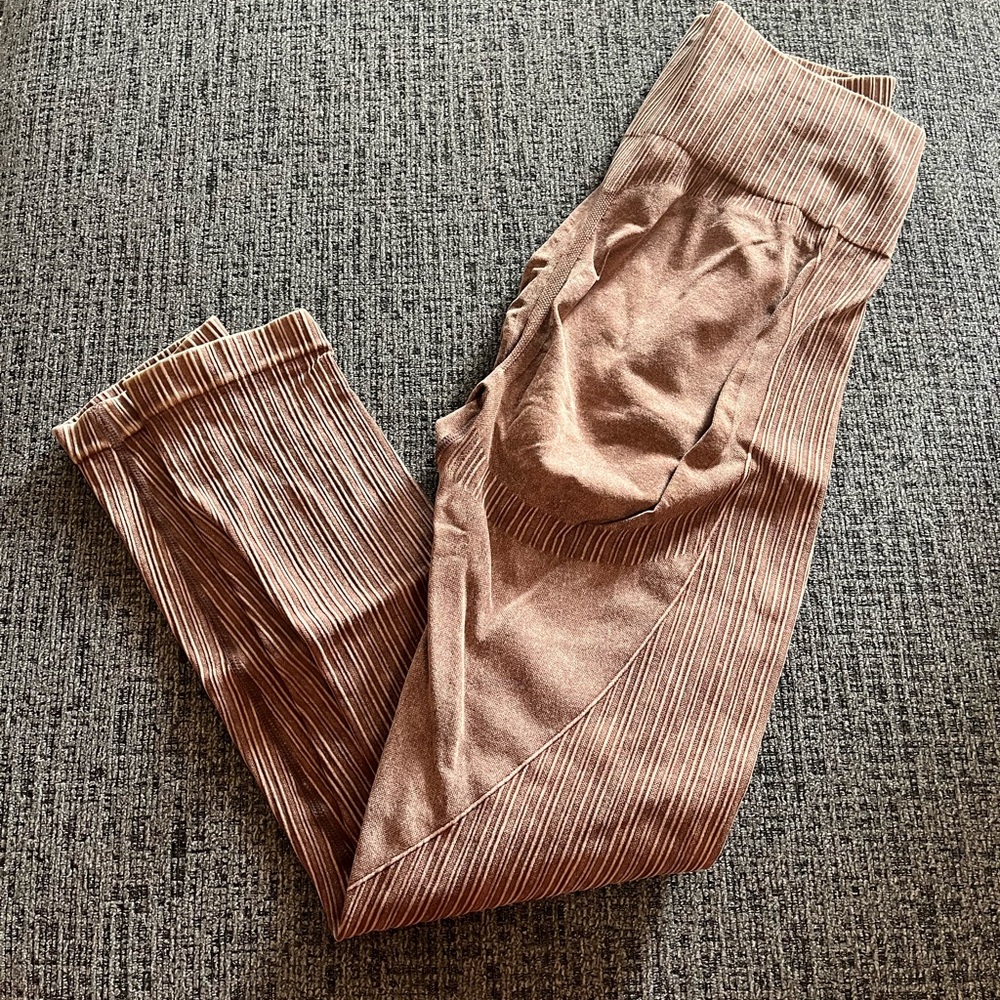 Striped Brown Leggings